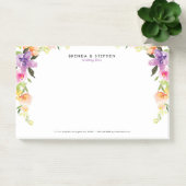 パステル水彩花フレーム ポストイット (オフィス)