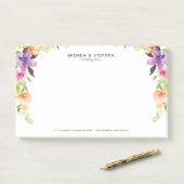 パステル水彩花フレーム ポストイット (デスク)