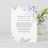 パステル水彩花柄 減客リスト 案内状 (スタンド正面)