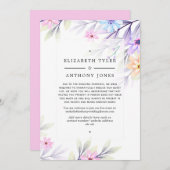 パステル水彩花柄 減客リスト 案内状 (正面/裏面)