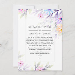 パステル水彩花柄 減客リスト 案内状