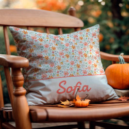 パステル水彩花素朴ボホ装飾用クッション クッション