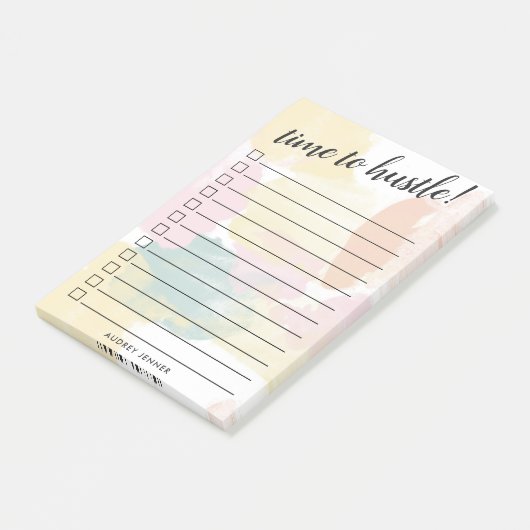 パステル水彩迷彩柄 – 一覧を表示するチェックボックス ポストイット (アングル)