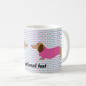 パステル水玉模様ダッシュンドコーヒーマグ コーヒーマグカップ (正面右)