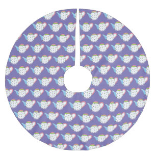 パステル水玉模様ティーポットアフタヌーンティーパーティーポット ブラッシュドポリエステルツリースカート