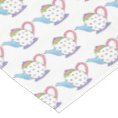 パステル水玉模様ティーポットティーポットパーティーシャワー テーブルクロス (アングル)