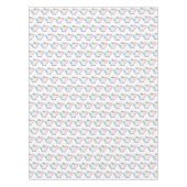 パステル水玉模様ティーポットティーポットパーティーシャワー テーブルクロス (正面)