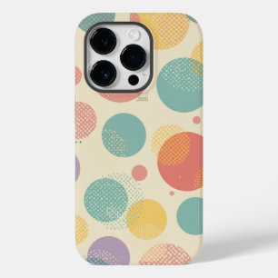 パステル水玉模様レトロオールオーバープリントパターン Case-Mate iPhone 14 PROケース
