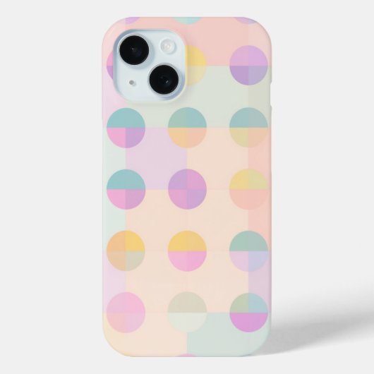 パステル水玉模様電話ケース Case-Mate iPhoneケース (裏面)
