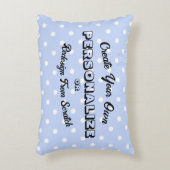 パステル水玉模様 - ソフトパープル アクセントクッション (正面(垂直))