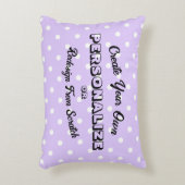 パステル水玉模様 - 紫 アクセントクッション (正面(垂直))