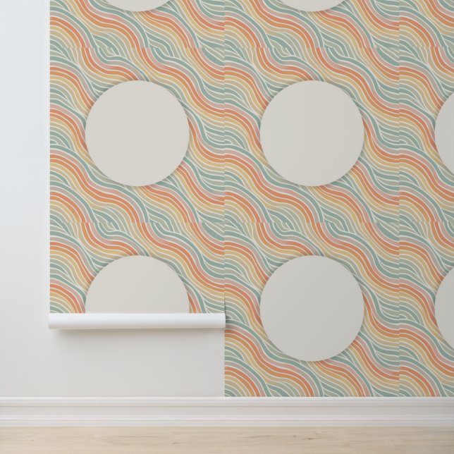 パステル波モダン幾何円縁ど 壁紙 (アプリケーション)