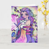 パステル海ファンタジー空白の – カード (黄色い花)