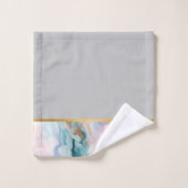 パステル海大理石金ゴールドグレー浴室用タオルセット バスタオルセット (ウォッシュタオル)