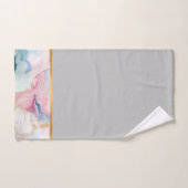 パステル海大理石金ゴールドグレー浴室用タオルセット バスタオルセット (ハンドタオル)