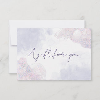 パステル液体水色インク証明書ギフトカード