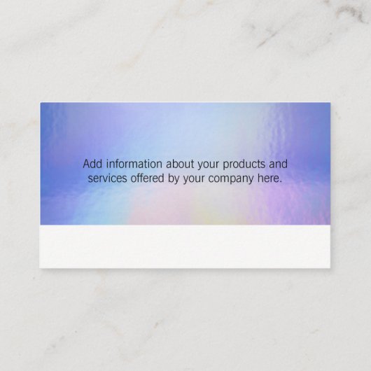 パステル液化箔テクスチャ 名刺 (裏面)