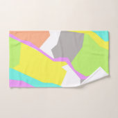 パステル淡い色のカラーズ抽象芸術アート バスタオルセット (ハンドタオル)