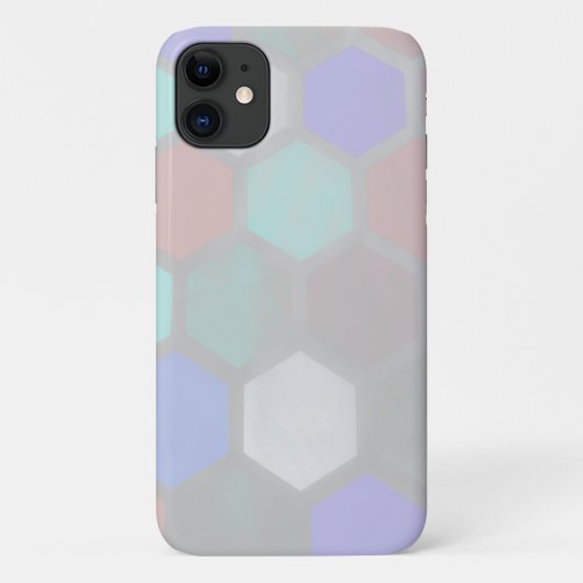 パステル淡い色のカラーズHoneybee Cell iPhone 11ケース Case-Mate iPhoneケース (裏面)