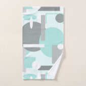 パステル淡い色のカラー抽象芸術アートジオメトリ バスタオルセット (ハンドタオル)