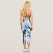 パステル淡い色のグリーングラスリーズスキー カプリレギンス (裏面)