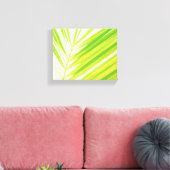 パステル淡い色のグリーンパーム葉ツリー キャンバスプリント (インサイチュ (リビング))
