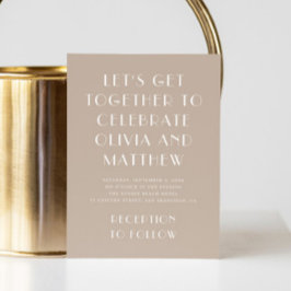 パステル淡い色のタモダンペシンプルミニマ結婚リスト 招待状