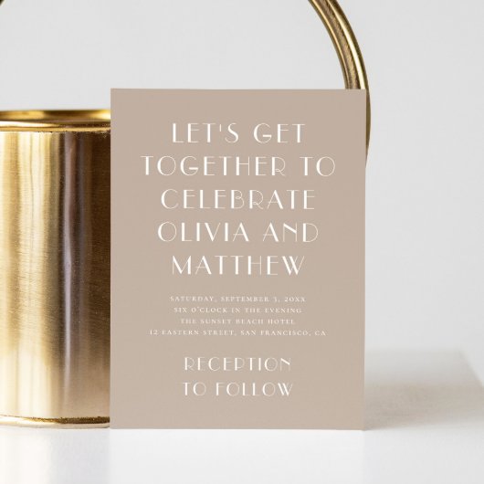 パステル淡い色のタモダンペシンプルミニマ結婚リスト 招待状