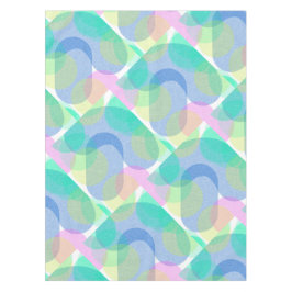 パステル淡い色のターコイズ抽象芸術アートサークル テーブルクロス