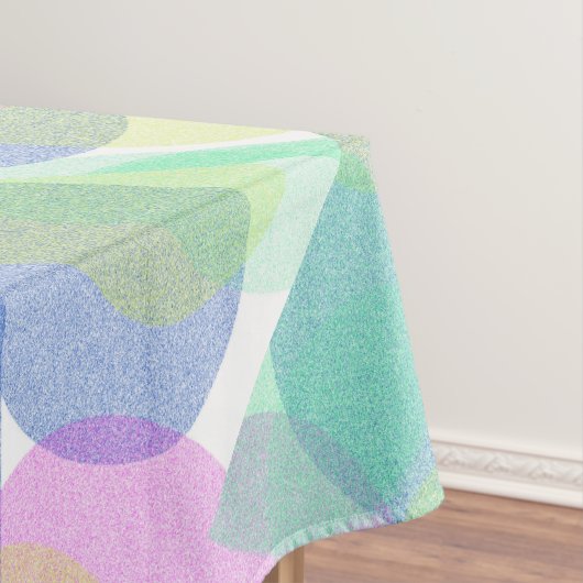 パステル淡い色のターコイズ抽象芸術アートサークル テーブルクロス (インサイチュ)