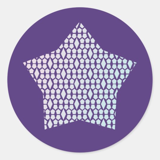 パステル淡い色のドリームハニカムとダイヤモンドスター ラウンドシール (正面)