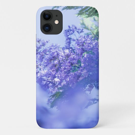 パステル淡い色のパープルジャカランダ花iPhone 11ケース Case-Mate iPhoneケース (裏面)
