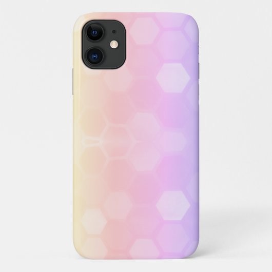 パステル淡い色のピンクミツバチ携帯電話iPhone 11ケース Case-Mate iPhoneケース (裏面)