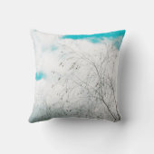 パステル淡い色のライトブルーターコイズツリーブルンシュスカイ クッション (裏面)
