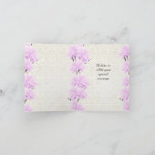 パステル淡い色の薄紫フローラは私の花嫁になる 招待状 (内部)