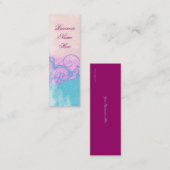 パステル渦巻きファンタジーブックマーク名刺 スキニー名刺 (正面/裏面)
