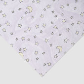 パステル渦巻形のパープルスターズ&モーンズ 薄葉紙 (詳細)