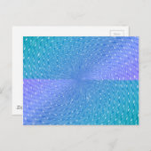 パステル渦巻形のパープルティール（緑がかった色）抽象芸術パターン ポストカード (正面/裏面)