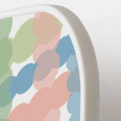 パステル点々のあるプレイド ピックルボールラケット (左詳細)