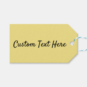 パステル無地のイエローモダン ギフトタグ