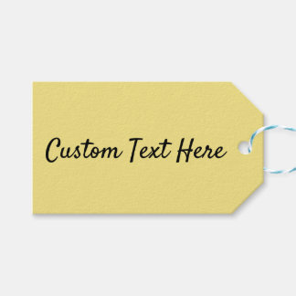 パステル無地のイエローモダン ギフトタグ