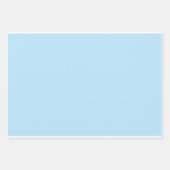 パステル無地のブルー ラッピングペーパーシート (正面2)