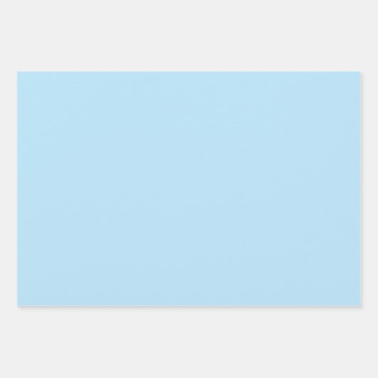 パステル無地のブルー ラッピングペーパーシート (正面)