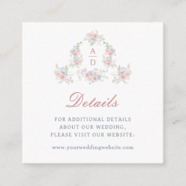 パステル牡丹フレーム結婚ズ詳細サイト エンクロージャーカード