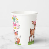 パステル牧草地の仲間：ああベビーガール赤ちゃんシャワー 紙コップ (左)