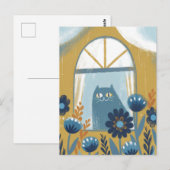 パステル猫 現代民俗アート ポストカード (正面/裏面)