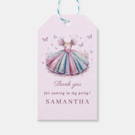 パステル王女のドレス1歳の誕生日 ギフトタグ