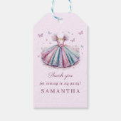 パステル王女のドレス1歳の誕生日 ギフトタグ (裏面)