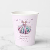 パステル王女のドレス1歳の誕生日 紙コップ (正面)