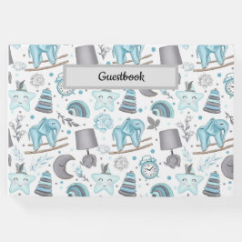パステル男の赤ちゃんブルーアイテムトイ ゲストブック